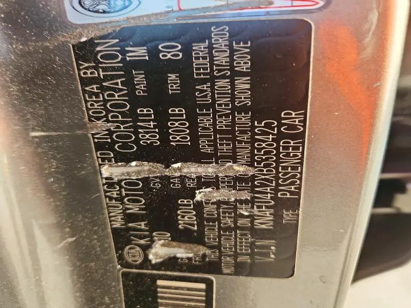 2011 KIA FORTE EX  