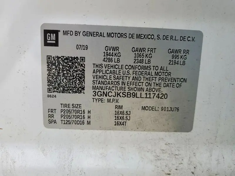 2020 CHEVROLET TRAX LS  