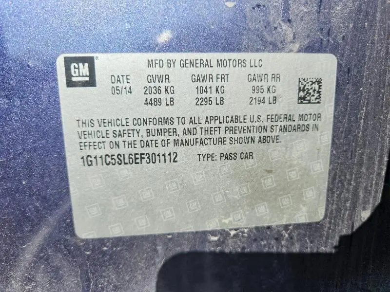 2014 CHEVROLET MALIBU 1LT  