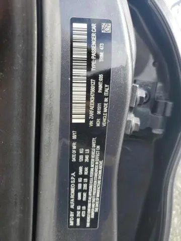 2017 ALFA ROMEO GIULIA TI Q4  