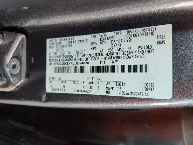 2014 FORD ESCAPE SE  