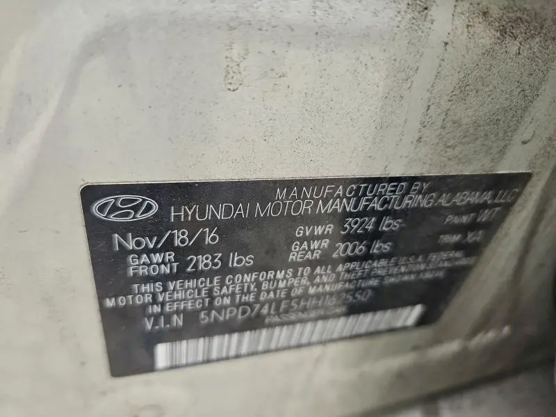 2017 HYUNDAI ELANTRA SE  