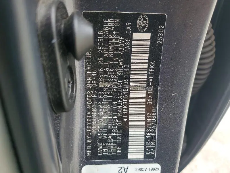 2011 TOYOTA AVALON LIMITED  