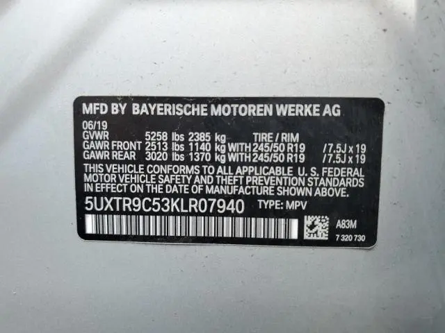 2019 BMW X3 XDRIVE30I  