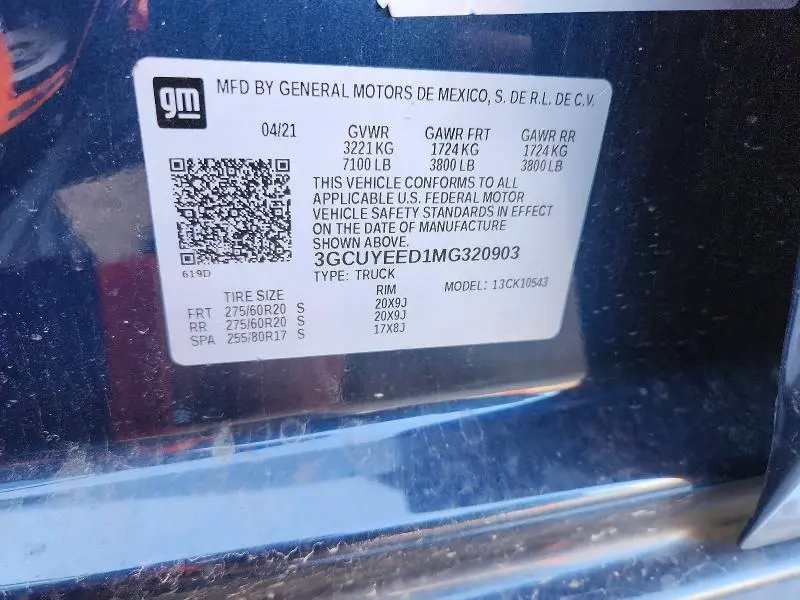 2021 CHEVROLET SILVERADO K1500 RST  