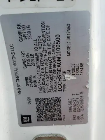 2021 CHEVROLET COLORADO