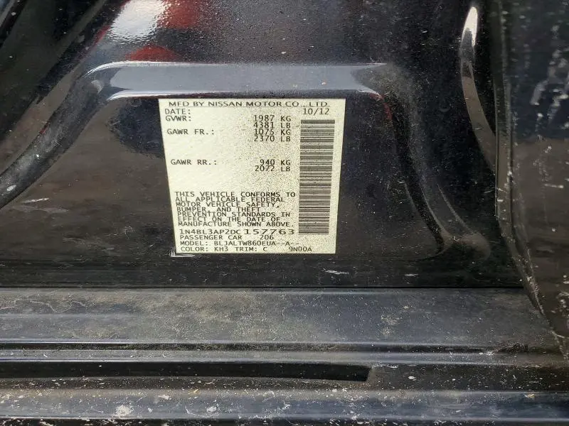2013 NISSAN ALTIMA 3.5 S  