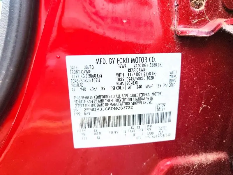2013 FORD EDGE SEL  