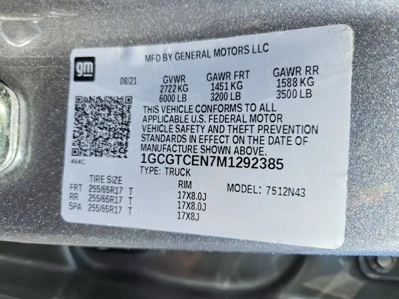2021 CHEVROLET COLORADO LT  