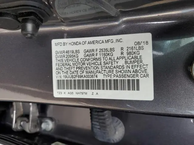 2019 ACURA TLX TECHNOLOGY  