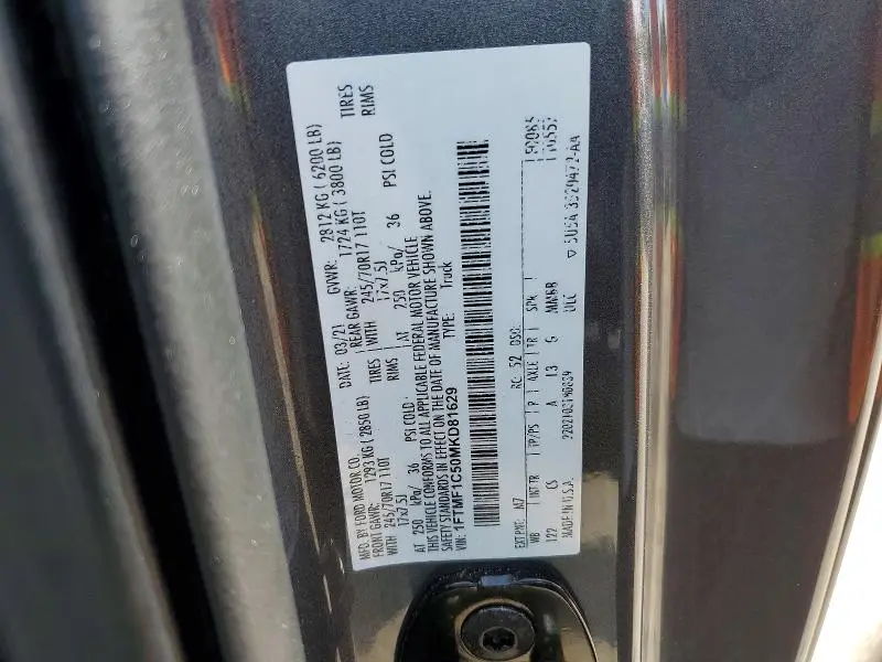 2021 FORD F150   