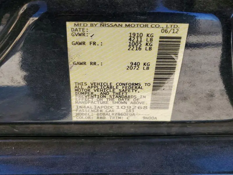 2013 NISSAN ALTIMA 2.5  