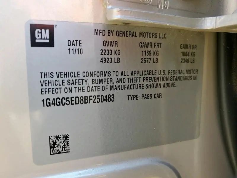 2011 BUICK LACROSSE CXL  