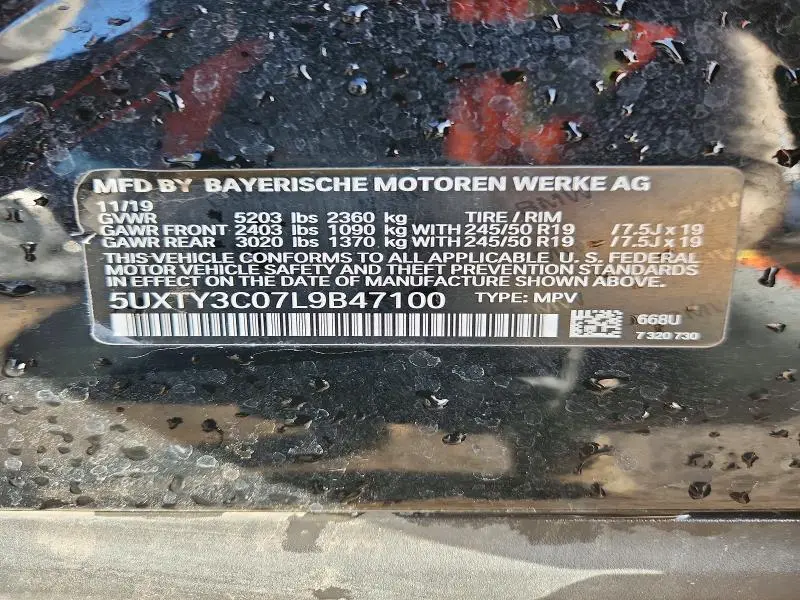 2020 BMW X3 SDRIVE30I  