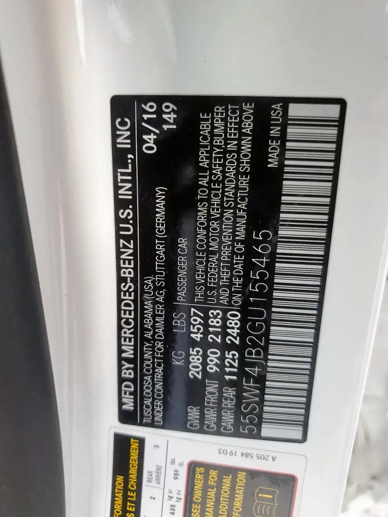 2016 MERCEDES-BENZ C 300  