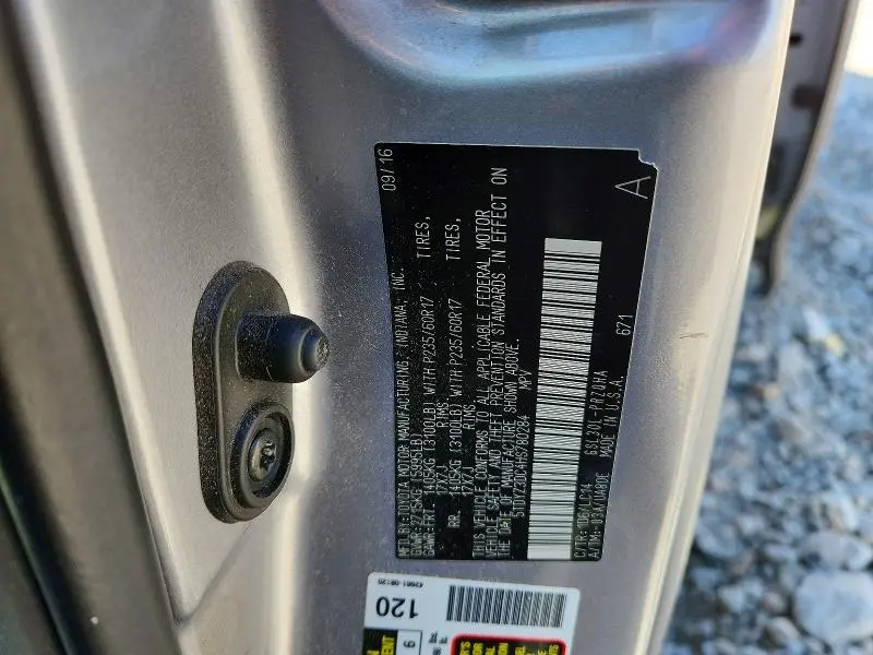 2017 TOYOTA SIENNA XLE 8-PASSENGER  