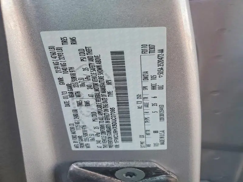 2013 FORD ESCAPE SEL  