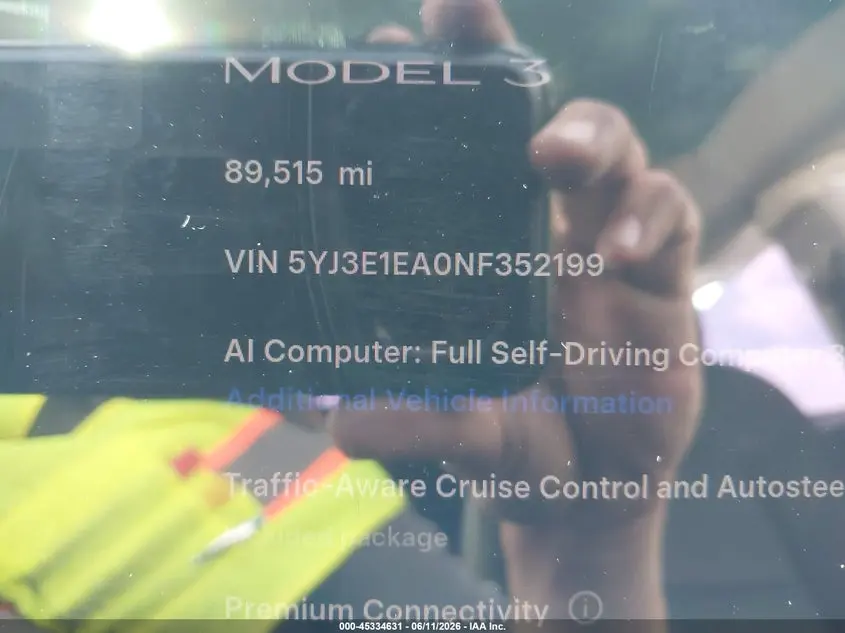 2022 TESLA MODEL 3 REAR-WHEEL DRIVE