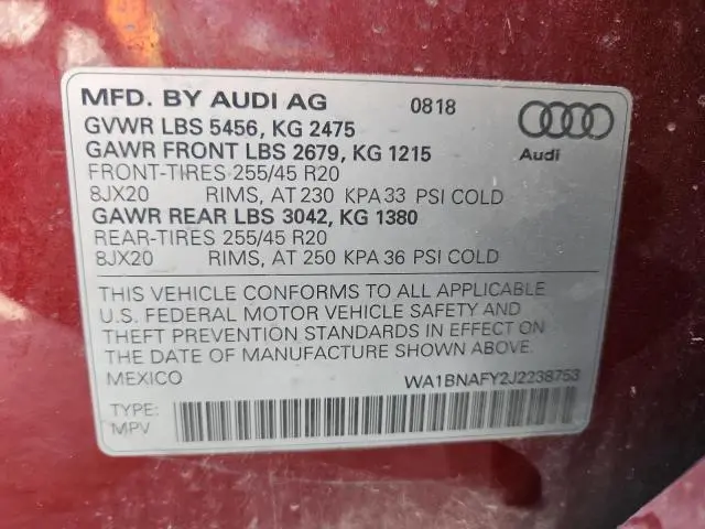 2018 AUDI Q5 PREMIUM PLUS  