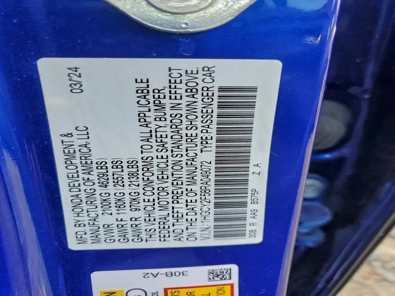 2024 HONDA ACCORD HYBRID SPORT  