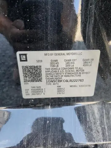 2020 CHEVROLET TAHOE C1500 LT  