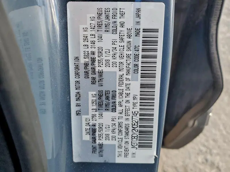 2021 MAZDA CX-9 GRAND TOURING  