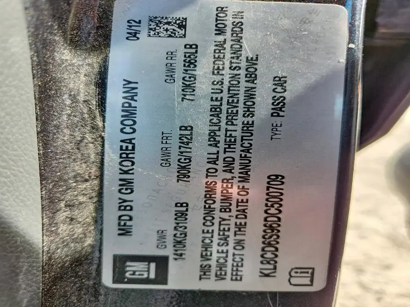 2013 CHEVROLET SPARK 1LT  