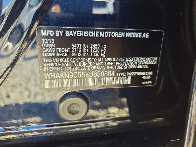 2014 BMW 550 I  