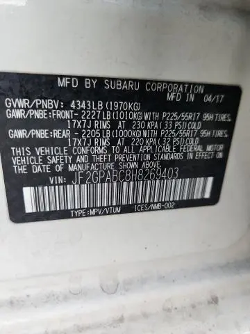 2017 SUBARU CROSSTREK PREMIUM  