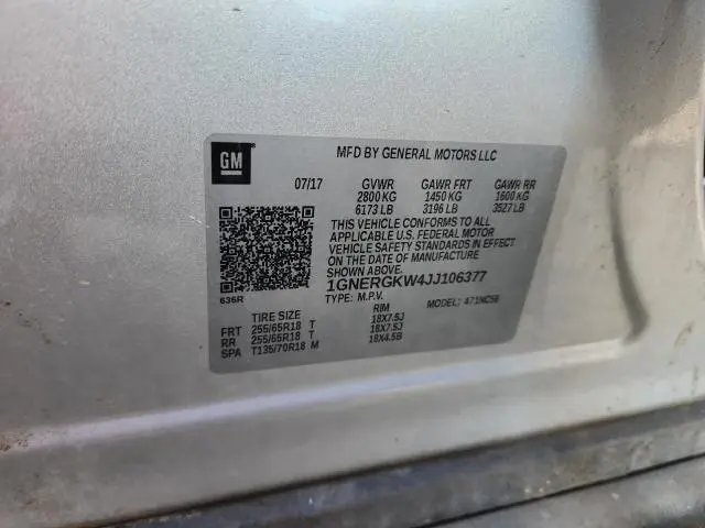 2018 CHEVROLET TRAVERSE LT  