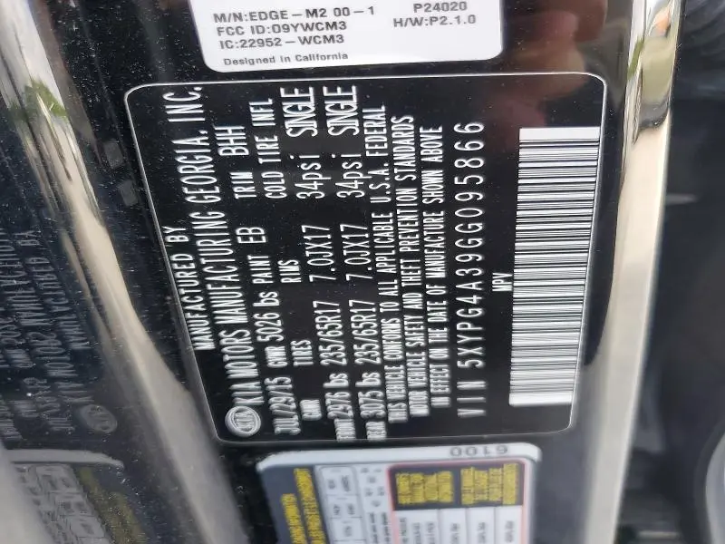 2016 KIA SORENTO LX  
