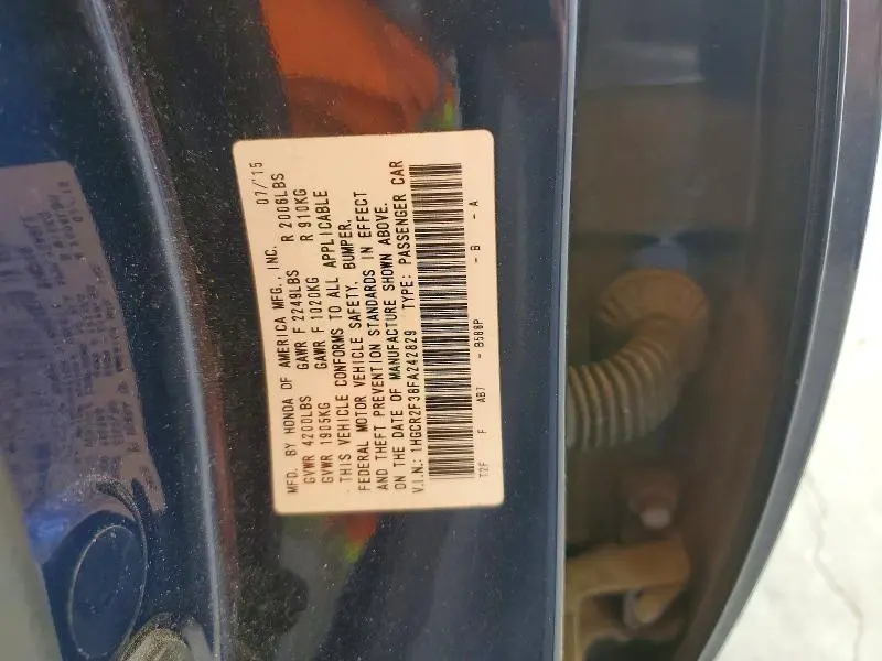 2015 HONDA ACCORD LX  