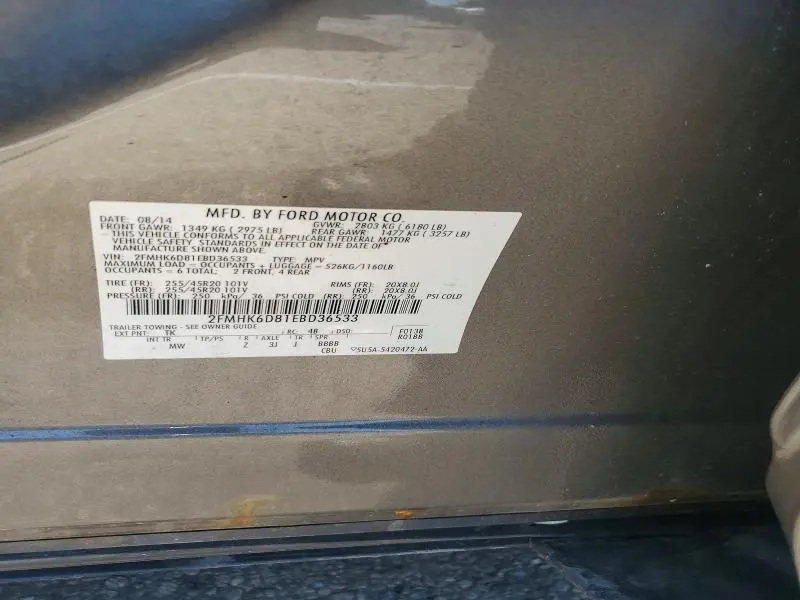 2014 FORD FLEX LIMITED  