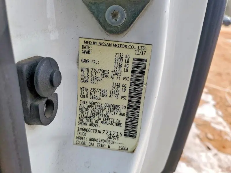 2018 NISSAN FRONTIER S  