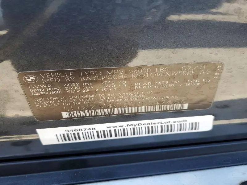 2011 BMW X5 XDRIVE35I  