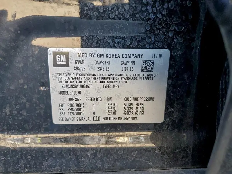 2020 CHEVROLET TRAX LS  