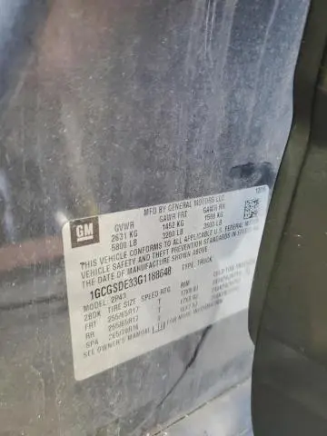 2016 CHEVROLET COLORADO Z71  