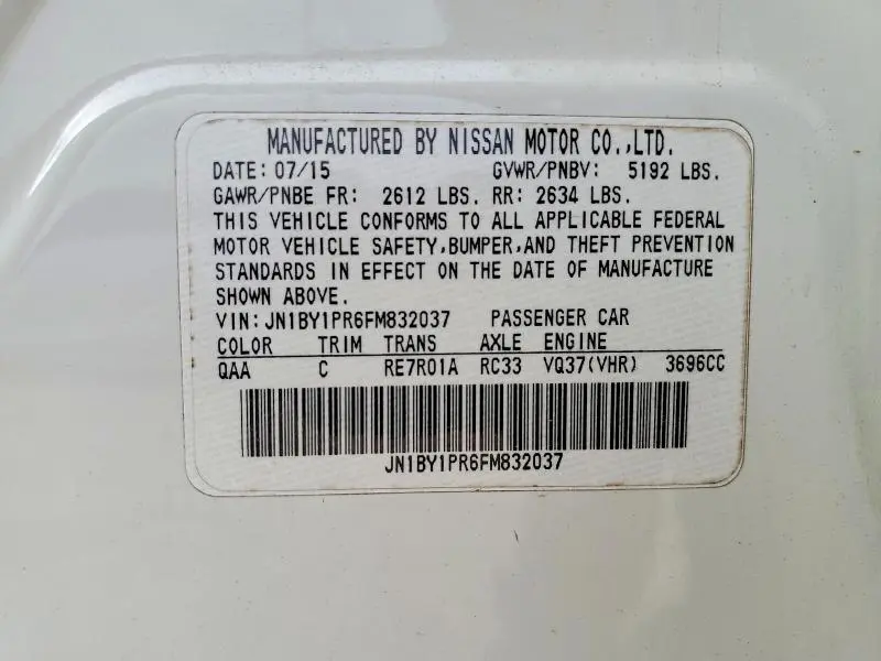 2015 INFINITI Q70L 3.7  