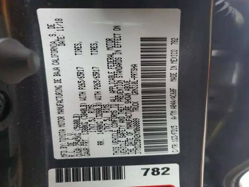 2019 TOYOTA TACOMA TRD SPORT  