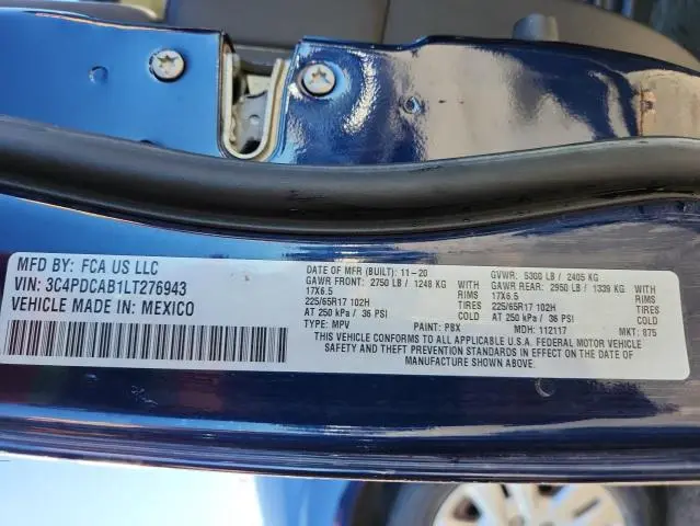 2020 DODGE JOURNEY SE  