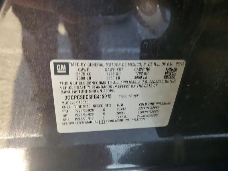 2015 CHEVROLET SILVERADO C1500 LTZ  