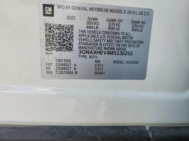 2021 CHEVROLET EQUINOX LS  