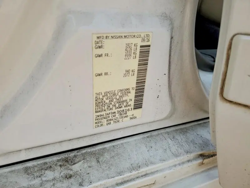 2017 NISSAN ALTIMA 2.5 S  