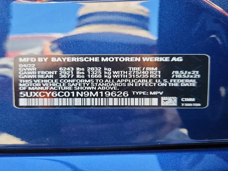 2022 BMW X6 XDRIVE40I  