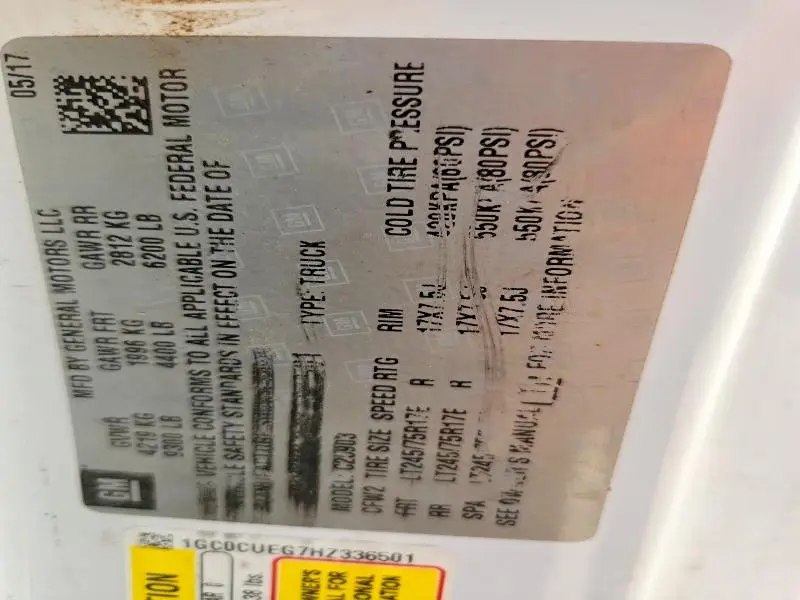 2017 CHEVROLET SILVERADO C2500 HEAVY DUTY  