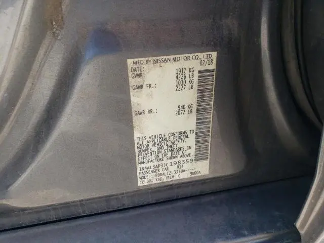 2018 NISSAN ALTIMA 2.5  