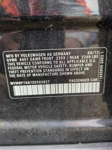 2013 VOLKSWAGEN CC SPORT  
