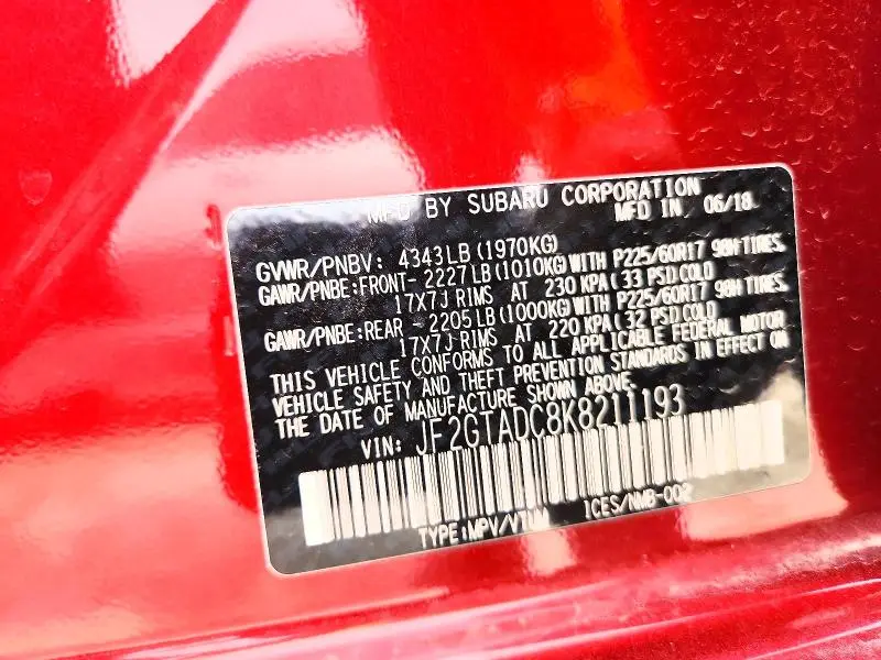 2019 SUBARU CROSSTREK PREMIUM  