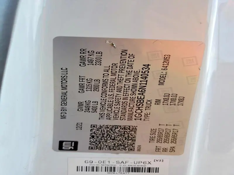 2022 CHEVROLET COLORADO W/T 2WD LONG BOX