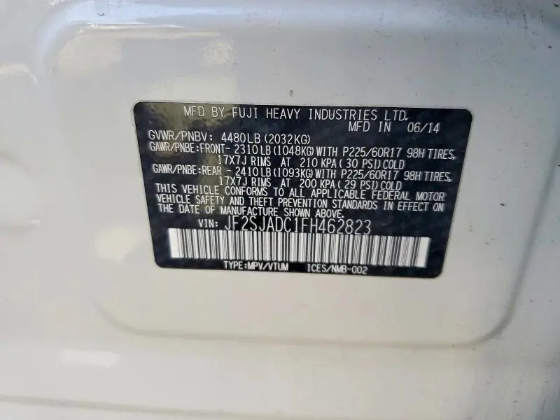 2015 SUBARU FORESTER 2.5I PREMIUM  